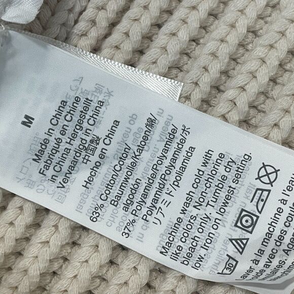 ~ J.Crew Med Cable Knit Sweater Womens Chunky Ribbed Thick Cotton Blend Crewneck - Picture 13 of 13